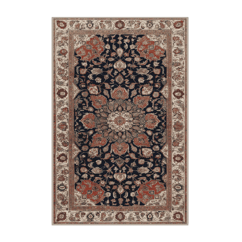 Machine Washable Persian Brown Area Rug, Runner 2' x 4'