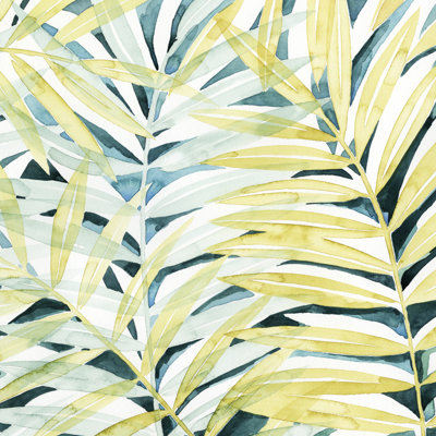 Sunlit Palms I by Grace Popp - Wrapped Canvas Painting