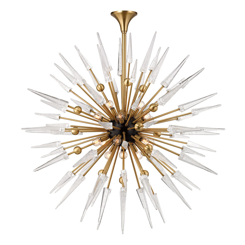 Sparta 18 - Light Globe Chandelier, Aged Brass