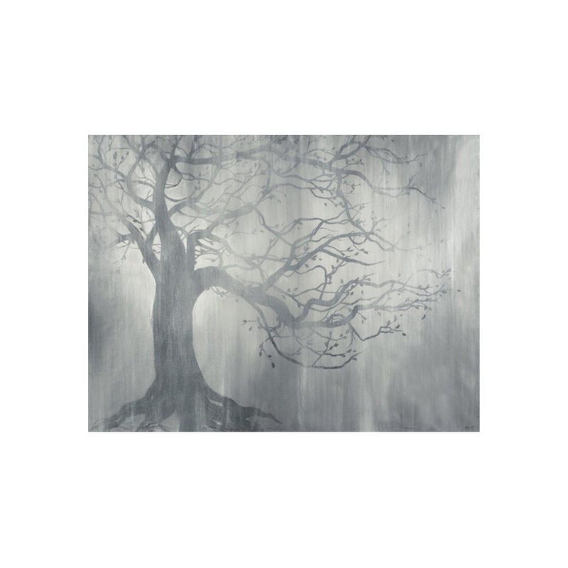 «Silver Lake» par Sydney Edmunds - Peinture, H 47 po x l 62 po x P 1,5 po, Image au pinceau gel