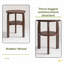 Table de bout ronde en bois d'hévéa massif, table d'appoint à 2 niveaux avec tablette de rangement, petite table d'appoint pour le salon, la chambre à coucher