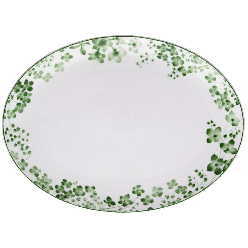 Plateau ovale Noritake Bloomington Road, 14 po, Vert