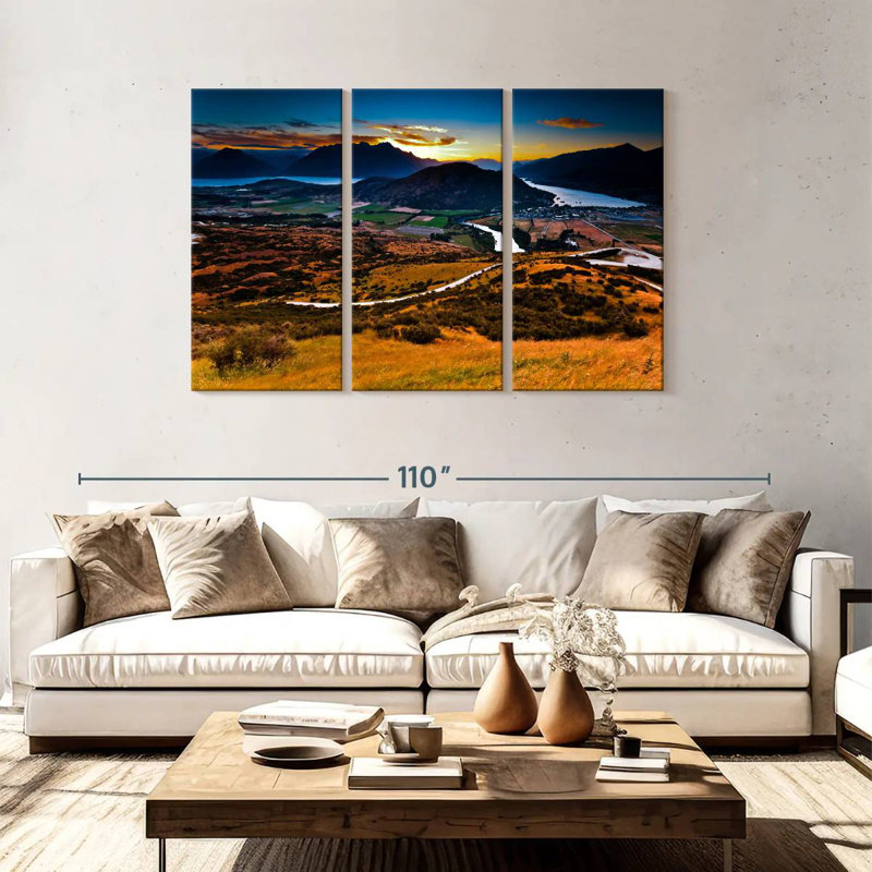 Paysage de la Nouvelle-Zélande, H 48 po x l 74 po