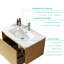 Integrated White Ceramic Basin, Drain Not Included
