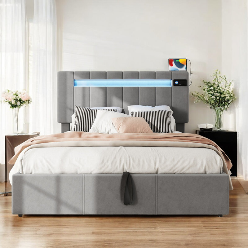 Corri Upholstered Ottoman Storage Bed