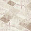 Tapis beige en polyester tissé à la machine Mcginley-1105155290