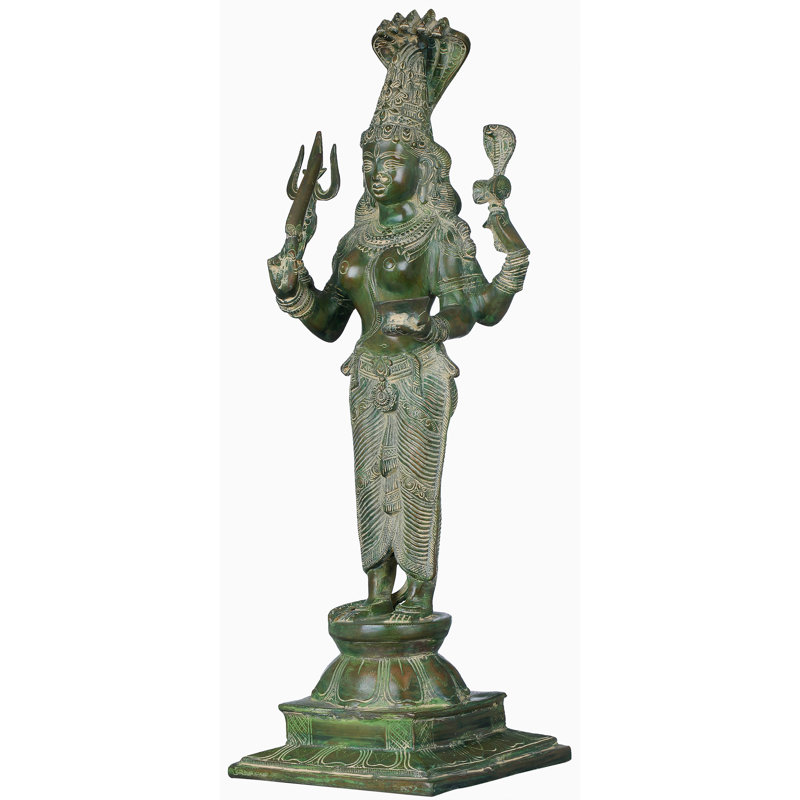Déesse Mariamman, objet décoratif, Vert / Chola