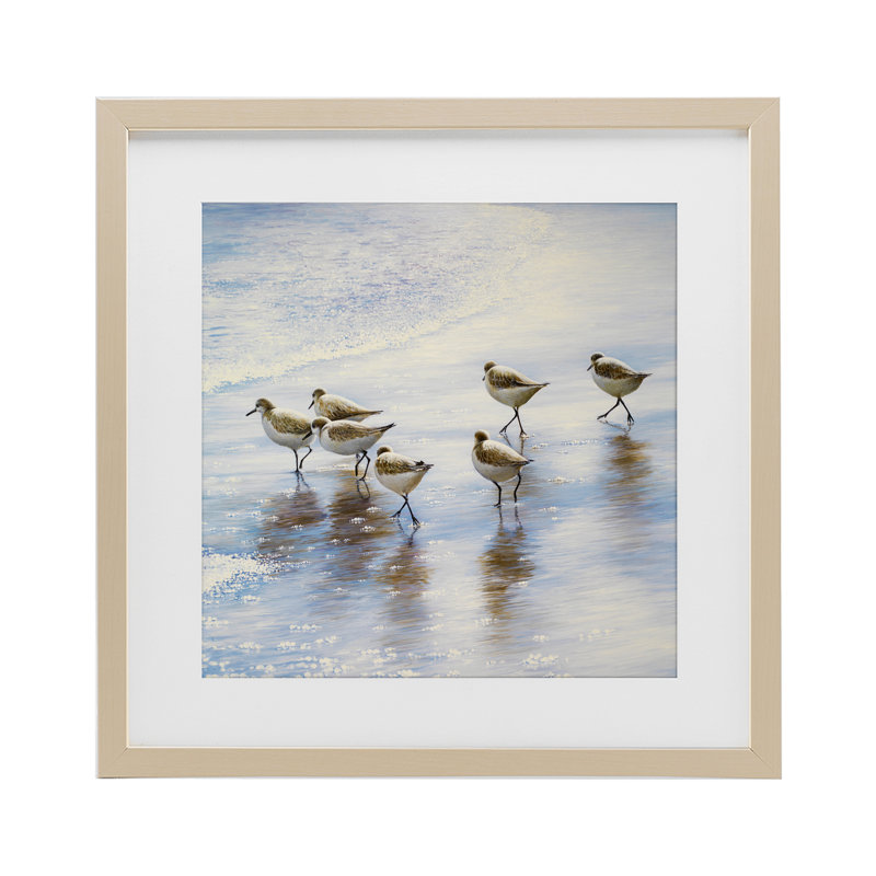 Sand Dancers on Shore, reproduction encadrée sous verre, conception de Bruce Nawrocke, H 13 po x l 13 po