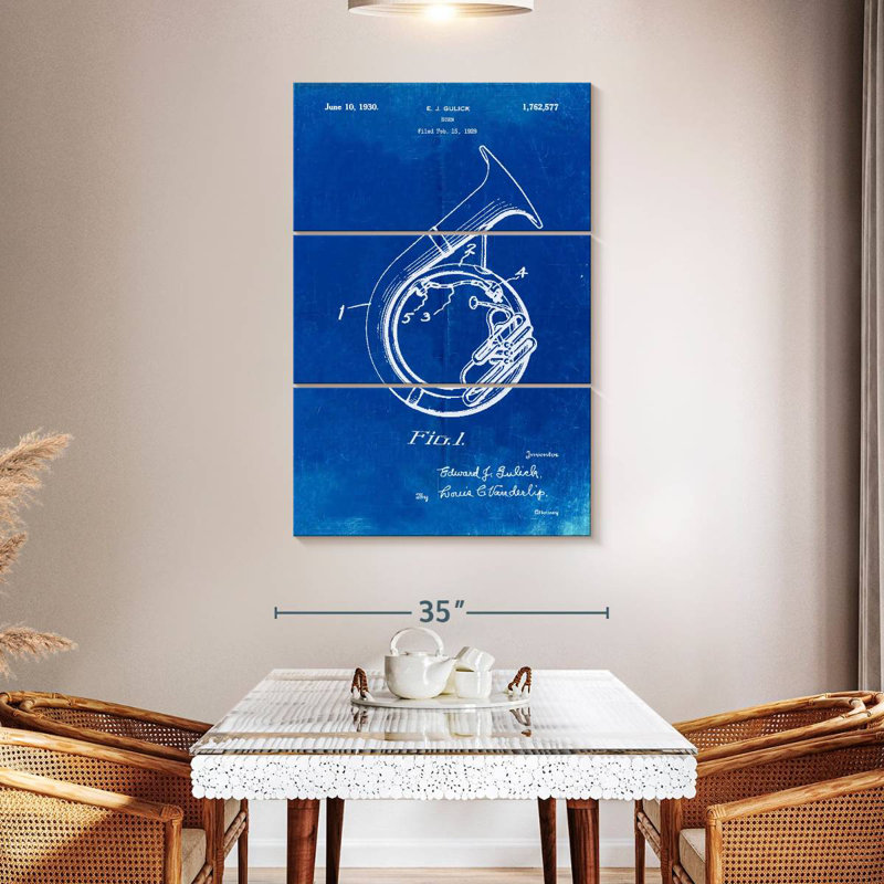 Affiche «Faped Blueprint Sousaphone Laelle», H 50 po x l 32 po