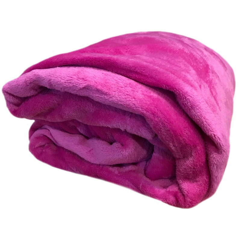  Couverture en flanelle super douce et chaude, Grand, Rose foncé