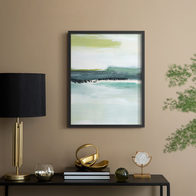 Sea Sea Layers III, reproduction encadrée - bois massif, H 30 po x l 24 po, Noir, noir, noir, noir