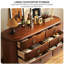 Buffet d'appoint en bois manufacturé rétro brun-458659399