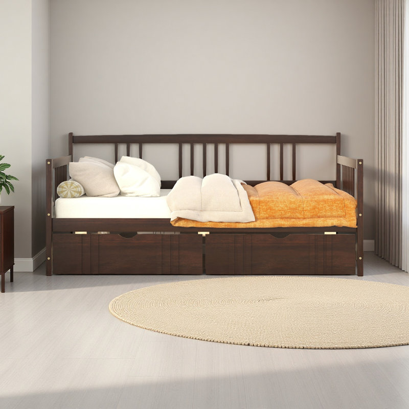 Daybed Wood Bed, Twin, Espresso