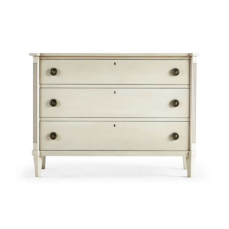 Aeon Solid Wood 48 " W 3 - Drawer Dresser, London Mist