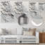 Impression murale en cascade d'eau peinture blanche-1235682991