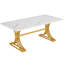 Bureau de direction moderne, grand bureau d'ordinateur avec pieds en X élégants, poste de travail en faux marbre, mobilier de bureau pour la maison-314342136-314342139
