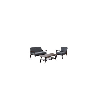 Maricsa Espresso Coffee Table Loveseat Chair set