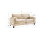 Surdimensionné en lin kaki, style moderne avec coussins confortables et sièges profonds pour chambre à coucher-2110090628-2110090746