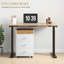 Armoire de rangement pour bureau à 3 tiroirs, tiroir de bureau sur roulettes avec plateau amovible, support d'imprimante sous le bureau avec rangement-1368589039
