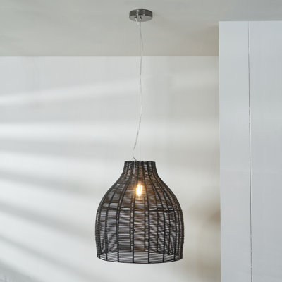 Shamokin 1 - Light Black Bell Pendant