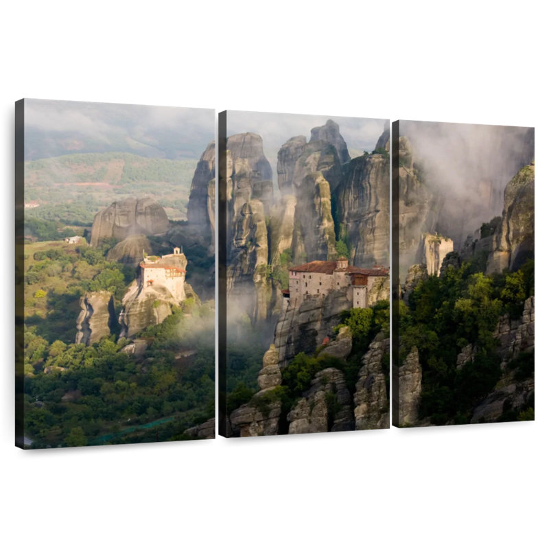 Adella Greek Meteora Monastery, 20" H x 33" W