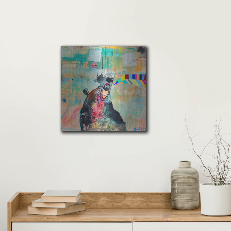 «Bear Spirit Scream» par Zwart, H 12 po x l 12 po