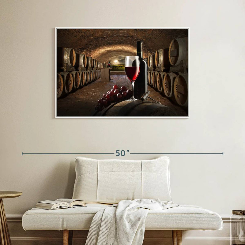 Winery, Cadre flottant blanc, 40 po x 27 po