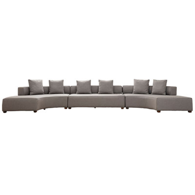 Upholstered Curved Sectional Symmetrical