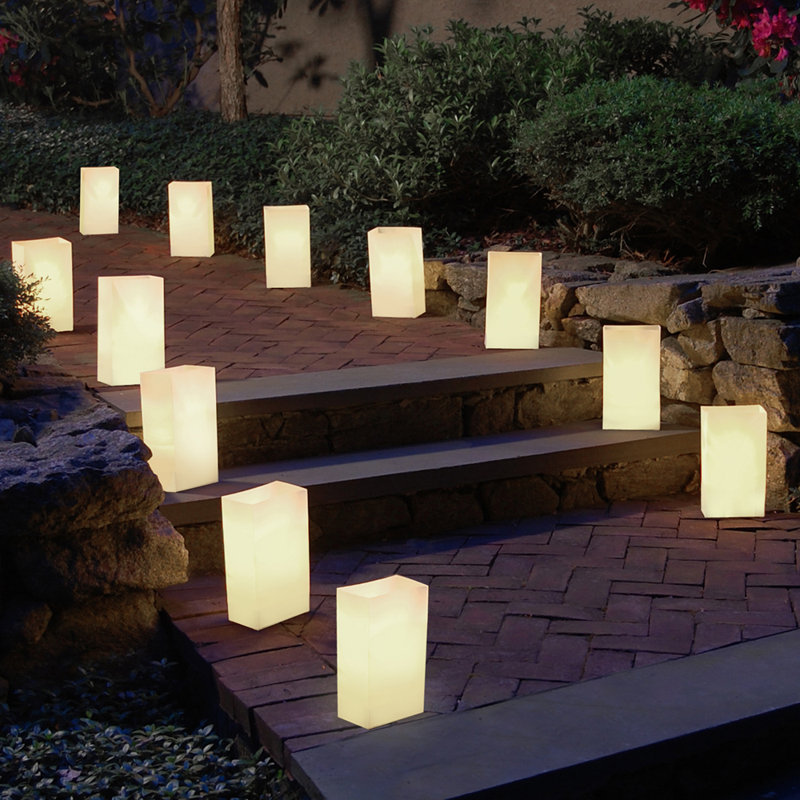 Plastic Luminaria Bag - 12 Count, White