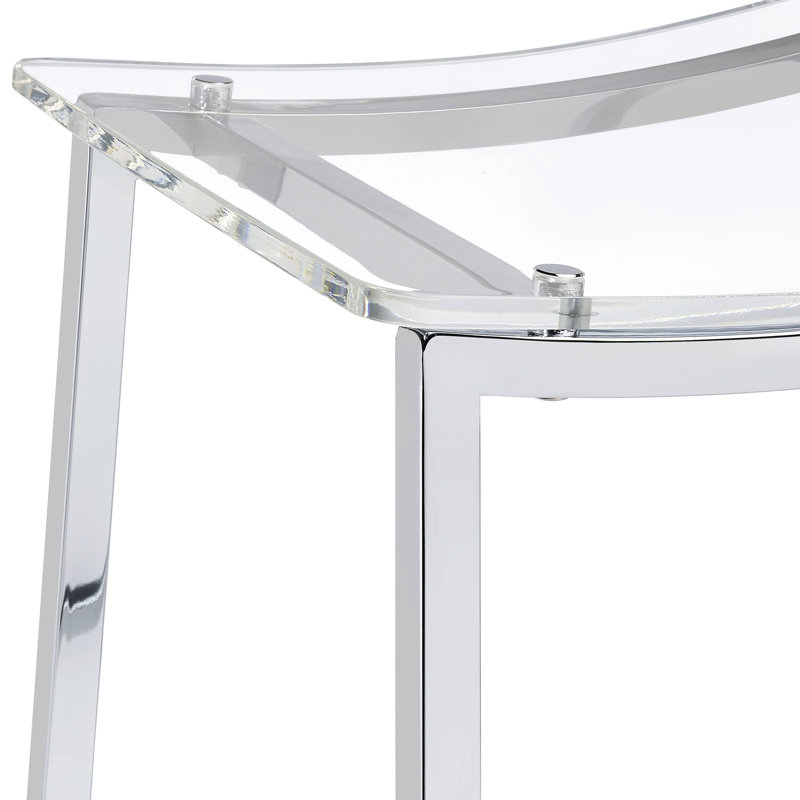 Tabourets de bar modernes sans dossier (lot de 2) avec finition et design impressionnants pour salle à manger ou cuisine. Style contemporain, repose-pieds et allure sophistiquée.