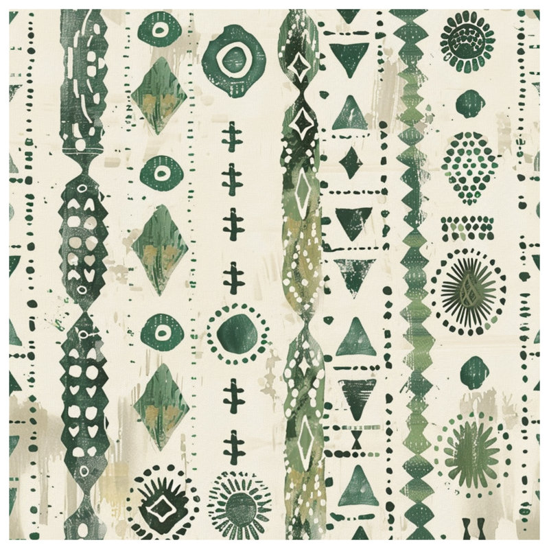 Coussins décoratifs Green Tribal, 16 x 16 pouces