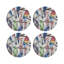 Cockatoo Fantasia Vegan Leather Round Coasters