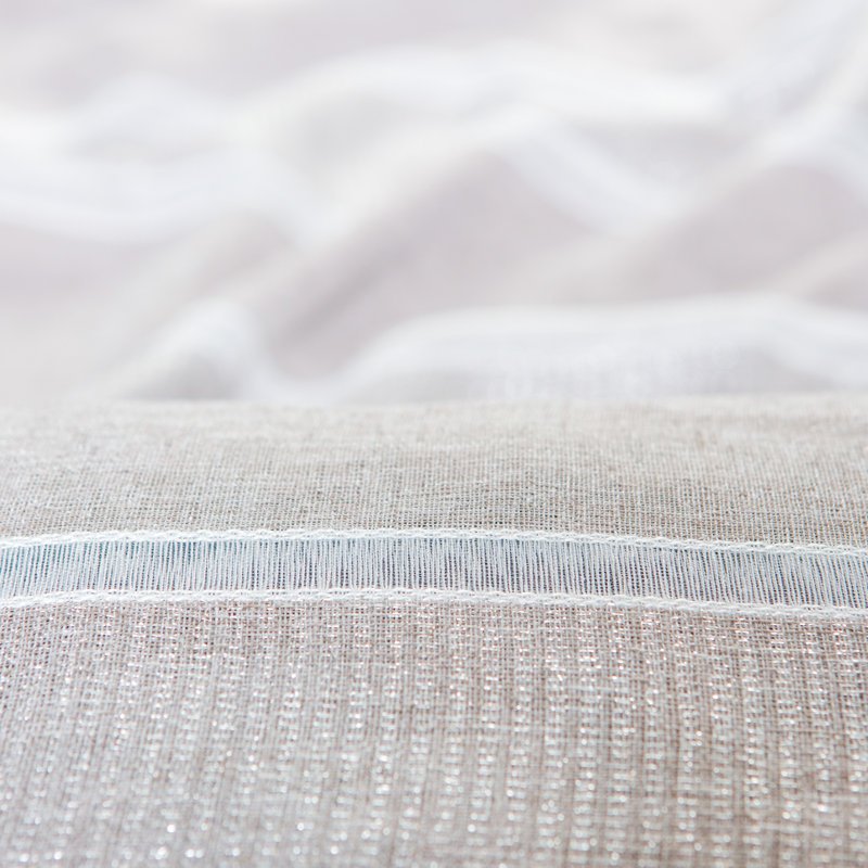 Dellhomme Striped Sheer Grommet Curtain Panels, 52" x 84", Taupe