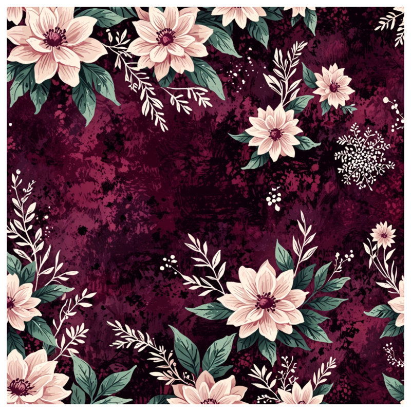 Couvre-lit matelassé à motif floral Dahlia, Double