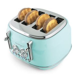 Nostalgia MyMini Single Slice Toaster, Extra Wide Slot, Adjustable  Temperature, Removable Crumb Tray, Aqua