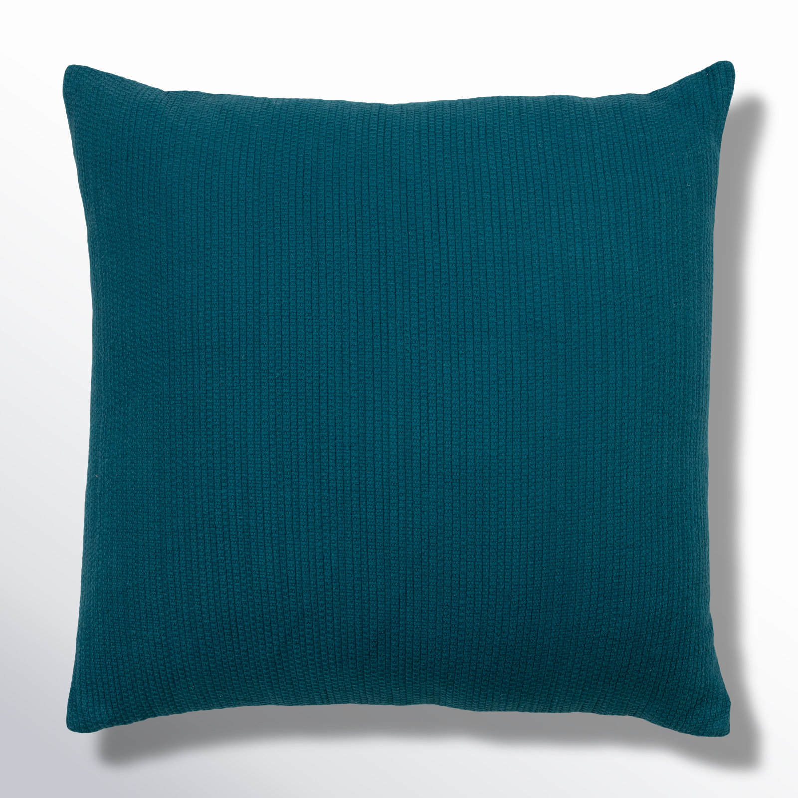 Brocka Textured Cotton Throw Pillow, Teal