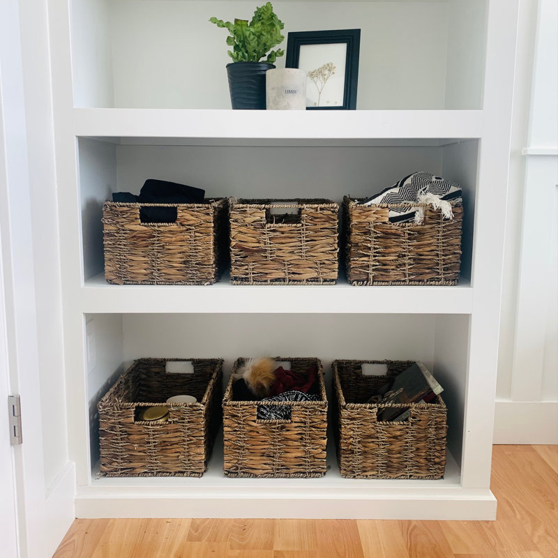 Paniers de rangement en ruppie maritime, H 6 po x l 8 po x P 12 po