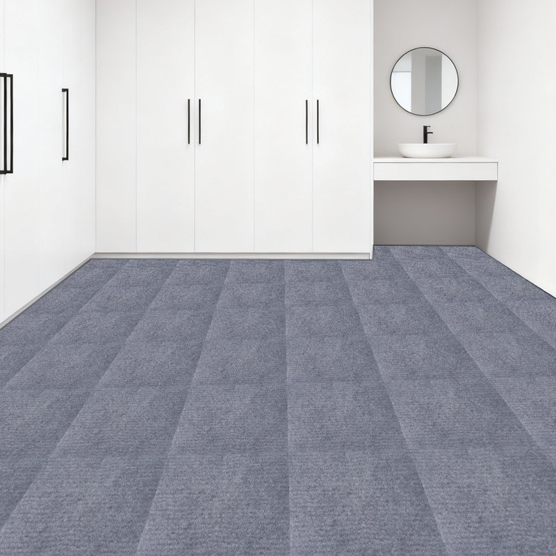 20pcs Polyester No-Residue Self-Adhesive Carpet Tiles, Grey