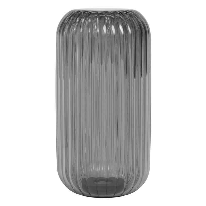 Tacoma 1 - Light Flush Mount, Ribbed, Polished Chrome, Smoke