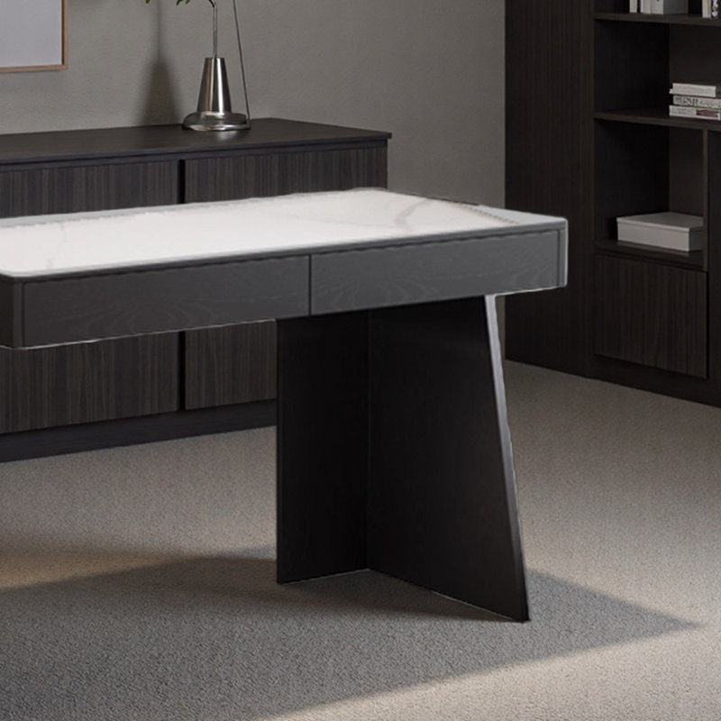Bureau d'écriture à double tiroir Rock, H 29,52 po x l 47,24 po x P 19,68 po