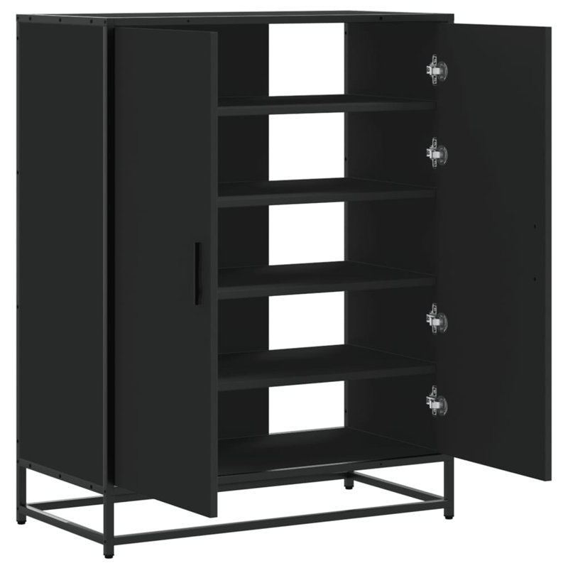 10 Pair Shoe Storage Cabinet, Black
