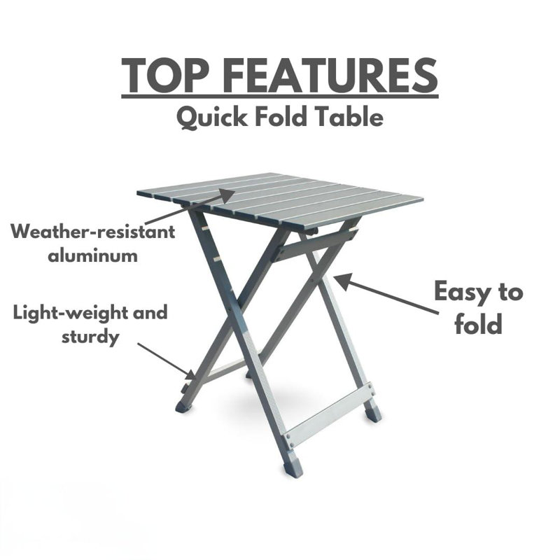 Table de camping fabriquée en aluminium résistant aux intempéries