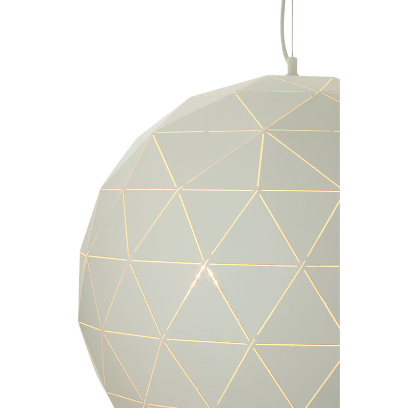 Cosima 4 - Light Black/Gold Geometric Pendant, Sandy White/White