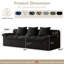 Canapé 3 places sans structure, canapé de sol moderne et confortable surdimensionné avec 3 coussins, revêtement en velours côtelé capitonné et mousse à mémoire de forme, sans assemblage, idéal pour le salon, le bureau ou tout autre espace de vie.-1765843257
