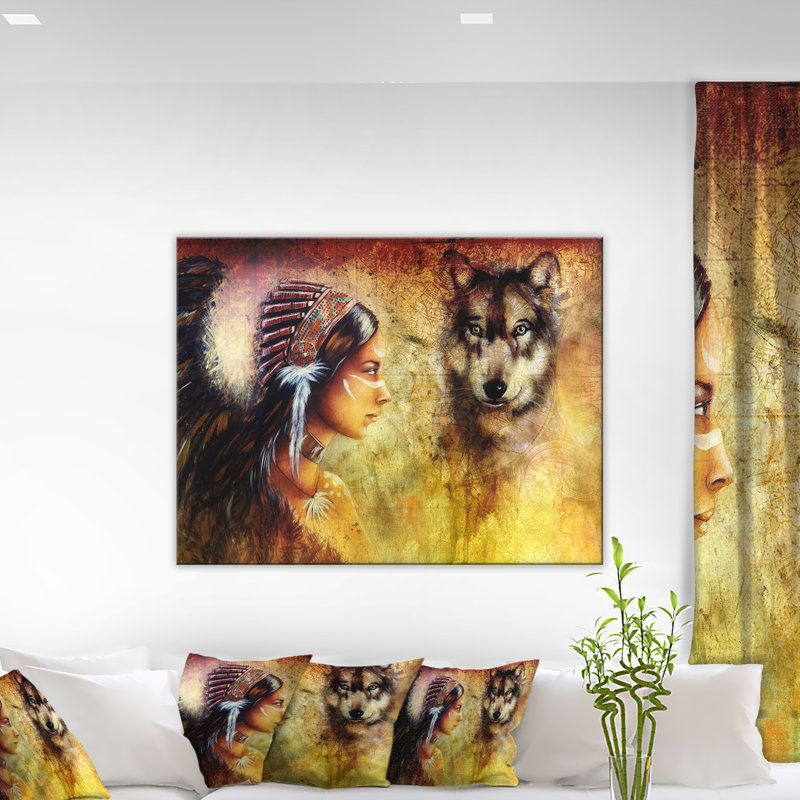Portrait de loup - reproduction d'impression, H 8 po x l 12 po x P 1 po, Toile tendue