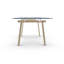 Table extensible en verre avec pieds en bois Levante-2142183488-2047801063