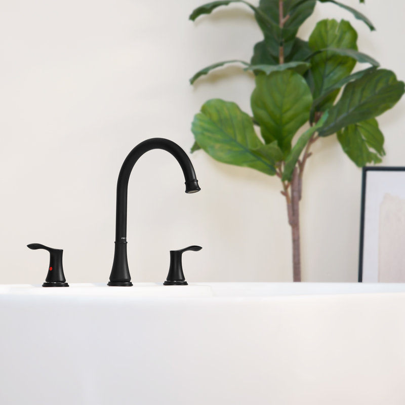 2-Handle High Arc Widespread Roman Tub Faucet, Matte Black
