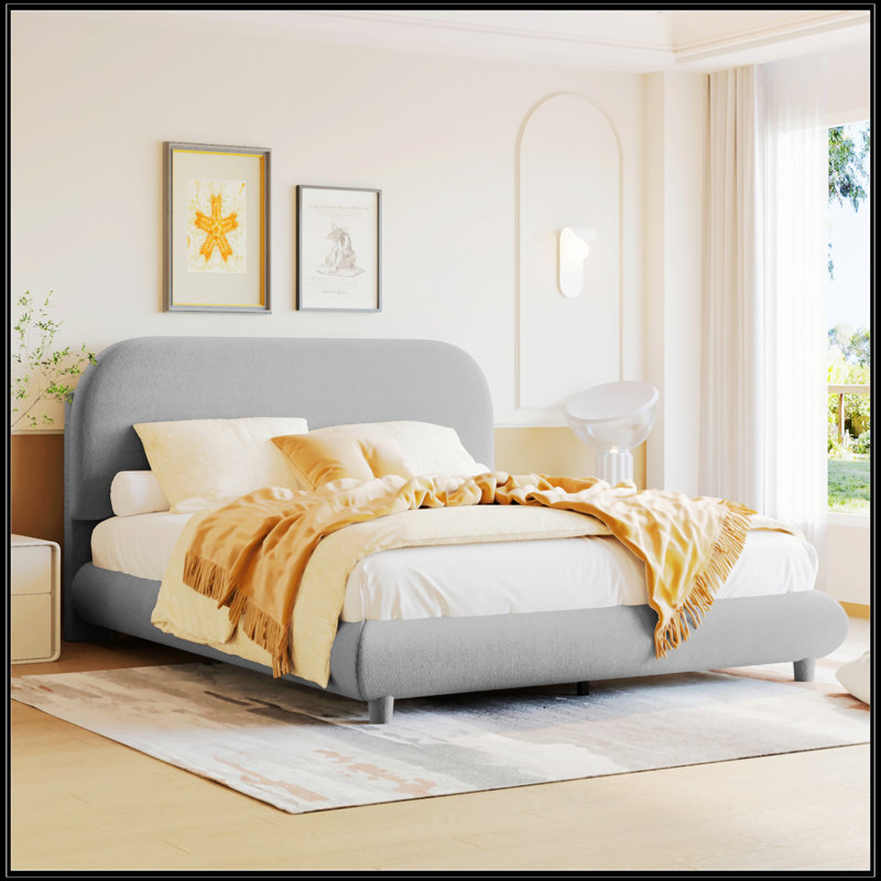 Lit plateforme tapissier Teddy