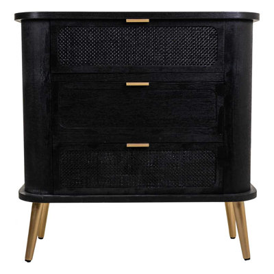 Schiff 3 Drawer Bedside Table