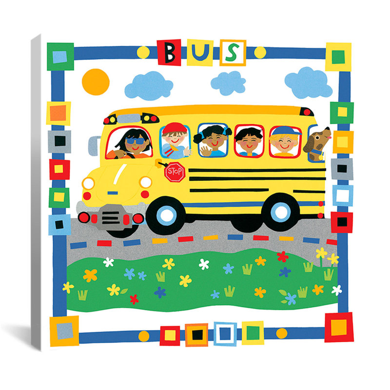 "bus" par reproduction d’art sur toile Cheryl Piperberg, H 12 po x l 12 po x P 0,75 po